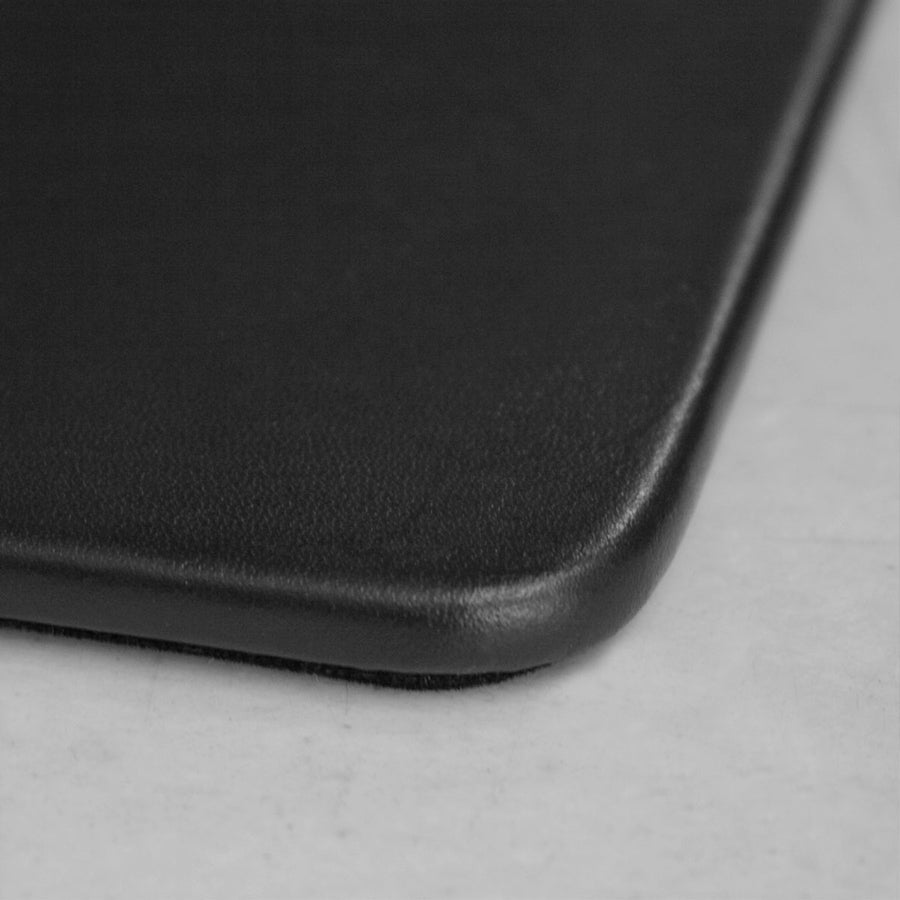 Dacasso Leatherette Top-Rail Conference Pad - Rectangular - 17" Width x 14" Depth - Felt Backing - Leatherette - Black