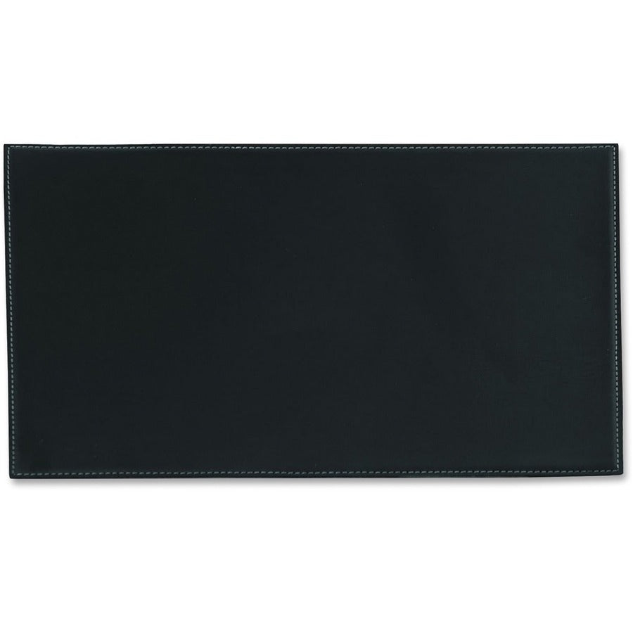 Dacasso Leatherette Square Corner Placemat - Home, Office, Conference Room - 17" Length x 12" Width - Rectangular - Synthetic Suede, Leatherette, Synthetic Leather - Black - 1 Each