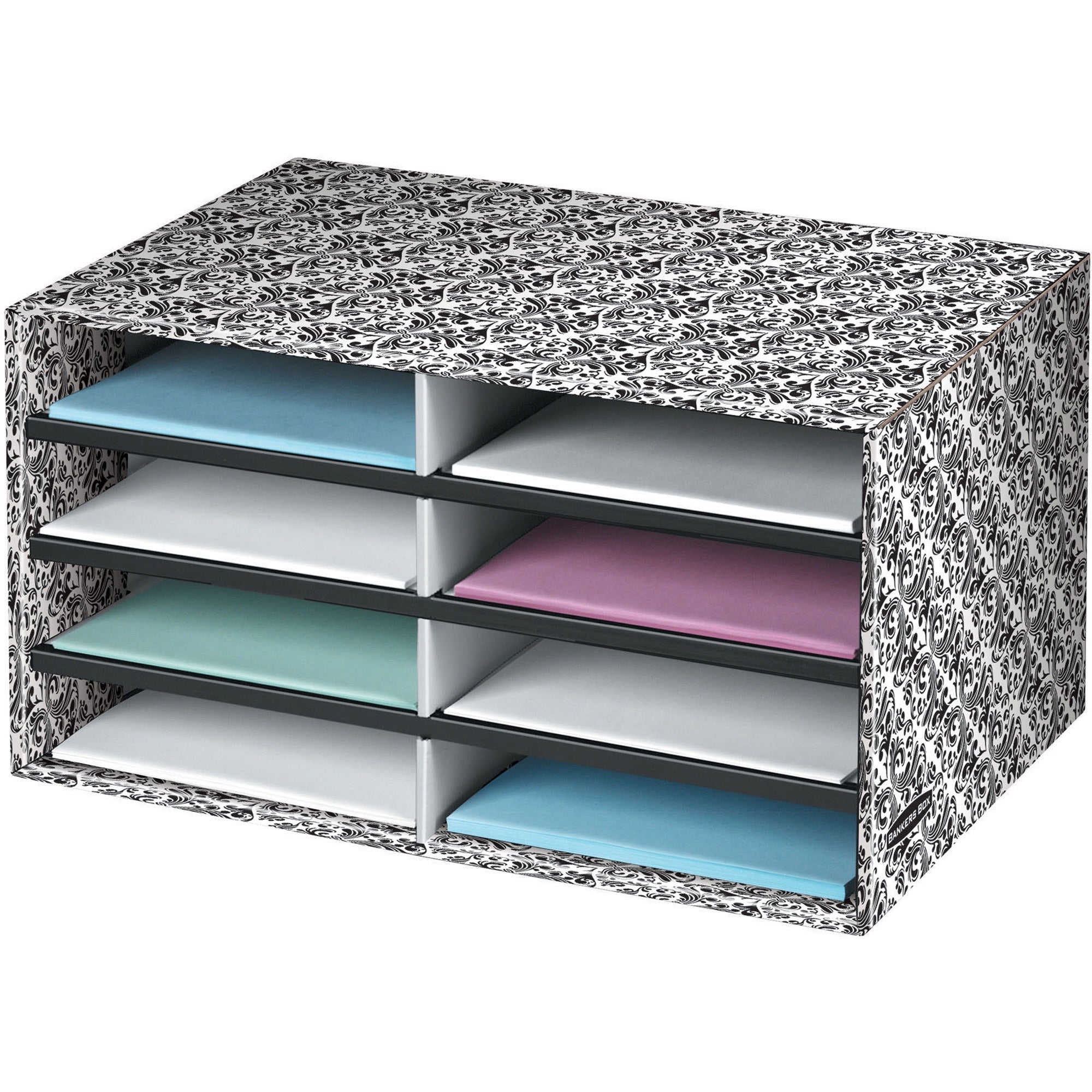 Compartment Size : 2.13" x 9" x 12" - 10.30" Height x 19.50" Width x 12.40" Depth - Desktop - 60% Recycled - White - 1 Each