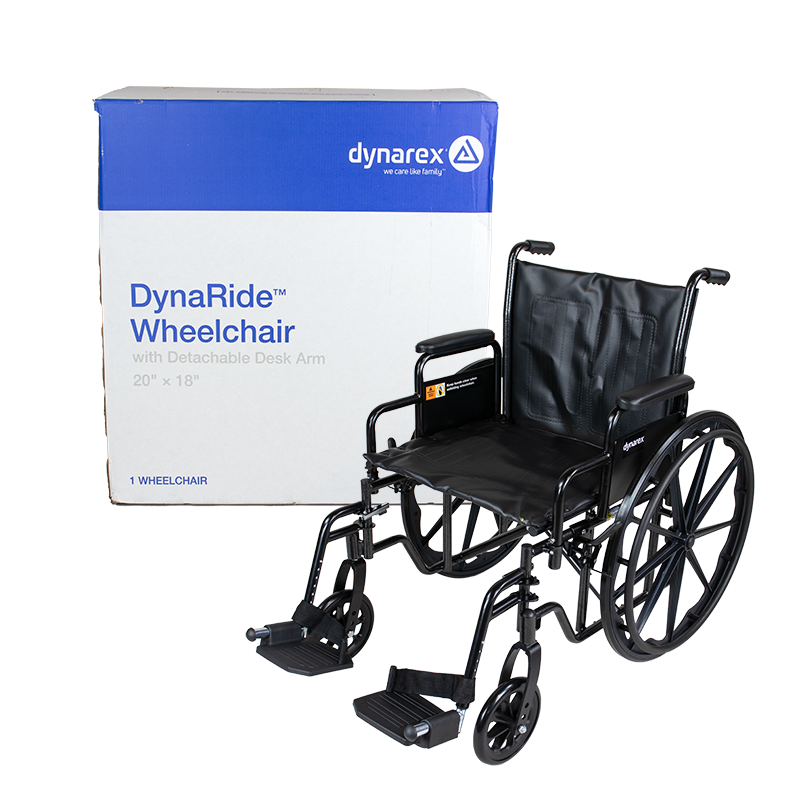 DynaRide S2 Wheelchair - 20" x 18" w/Detach Full Arm FR,  1 Quantity per Case