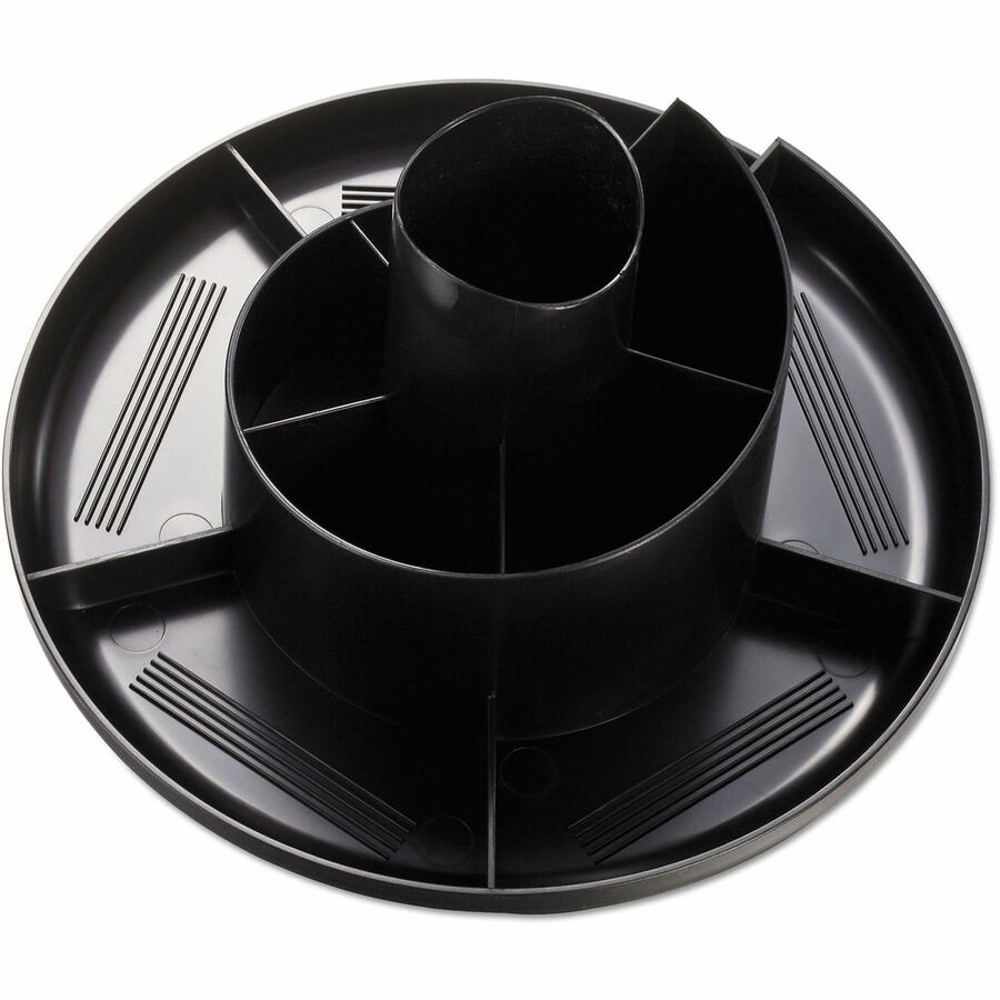 11 Compartment(s) - 5.38" Height - Black - Plastic - 1 Each