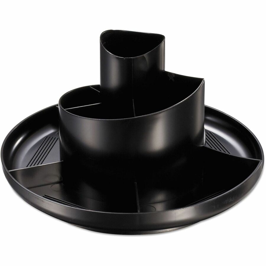 11 Compartment(s) - 5.38" Height - Black - Plastic - 1 Each