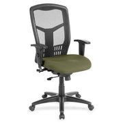Lorell Executive Mesh High-back Swivel Chair - Expo Leaf Seat Color - Fabric Seat Material - Steel Frame Material - 1 Each