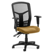 Lorell Executive High-back Mesh Chair - Canyon Nugget Seat Color - Vinyl Seat Material - Black Back Color - Mesh Back Material - Black Frame Color - Steel, Plastic Frame Material - High Back - 5-star Base - 1 Each