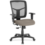 Lorell Ergomesh Managerial Mesh Mid-back Chair, Fabric Seat, Black Back and Frame, 5-star Base, 1 Each