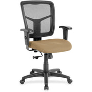Lorell Ergomesh Managerial Mesh Mid-back Chair - Perfection Beige Seat Color - Fabric Seat Material - Black Back Color - Black Frame Color - 5-star Base - 1 Each