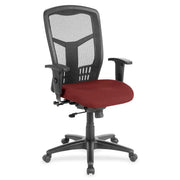 Lorell Executive Mesh High-back Swivel Chair - Expo Festive Seat Color - Fabric Seat Material - Steel Frame Material - 1 Each