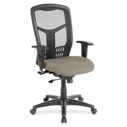 Lorell Executive Mesh High-back Swivel Chair - Fabric Seat Material - Steel Frame Material - 1 Each