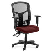 Lorell Executive High-back Mesh Chair - Forte Port Seat Color - Mesh Fabric Seat Material - Black Back Color - Black Frame Color - 5-star Base - Black - 1 Each
