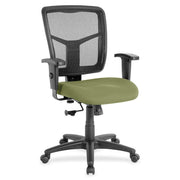 Lorell Ergomesh Managerial Mesh Mid-back Chair - Fuse Cress Seat Color - Fabric Seat Material - Black Back Color - Black Frame Color - 5-star Base - 1 Each