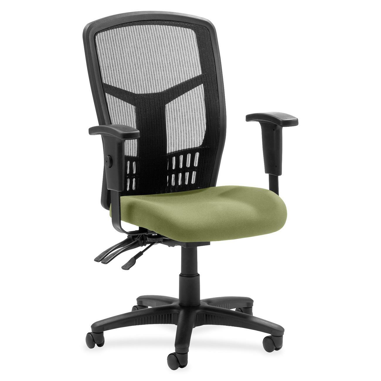 Lorell Executive High-back Mesh Chair - Fuse Cress Seat Color - Mesh Fabric Seat Material - Black Back Color - Black Frame Color - 5-star Base - Black - 1 Each