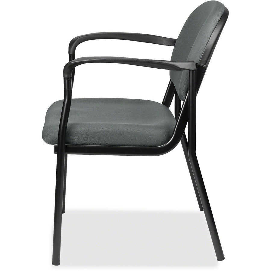 Eurotech Dakota 8011 Guest Chair - Fog Seat Color - Fabric Seat Material - Fog Back Color - Fabric Back Material - Steel Frame Material - Four-legged Base - Expo Fog - 1 Each