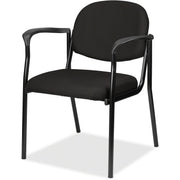 Eurotech Dakota 8011 Guest Chair - Black Seat Color - Fabric Seat Material - Black Back Color - Fabric Back Material - Steel Frame Material - Four-legged Base - Perfection Black - 1 Each
