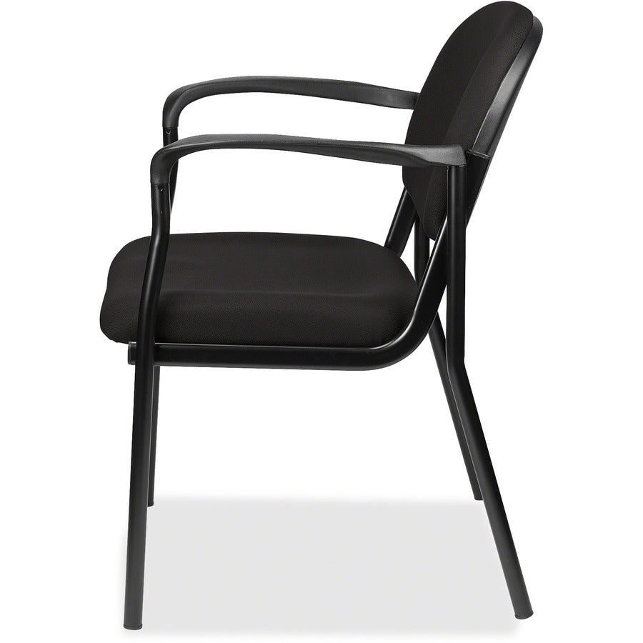 Eurotech Dakota 8011 Guest Chair - Black Seat Color - Fabric Seat Material - Black Back Color - Fabric Back Material - Steel Frame Material - Four-legged Base - Perfection Black - 1 Each