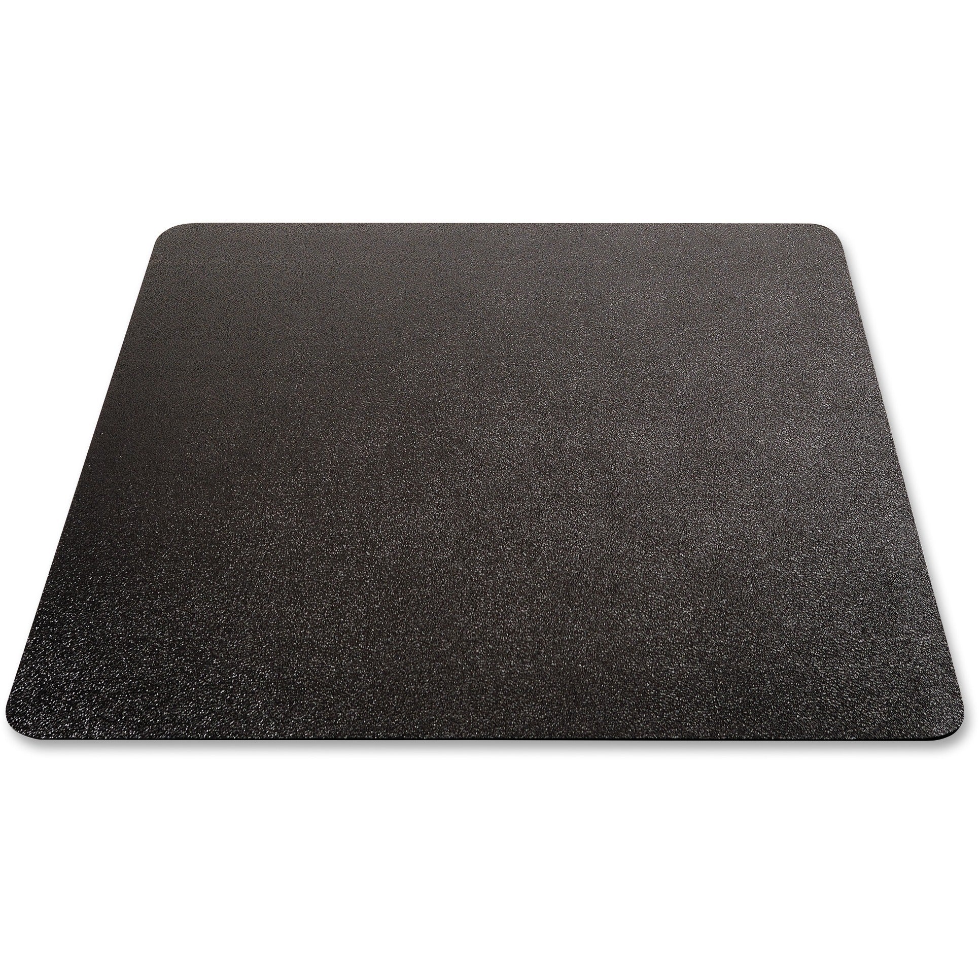 Deflecto EconoMat Chair Mat - Floor, Office, Carpeted Floor, Breakroom - 53" Length x 45" Width - Rectangular - Vinyl - Black - 1 Each