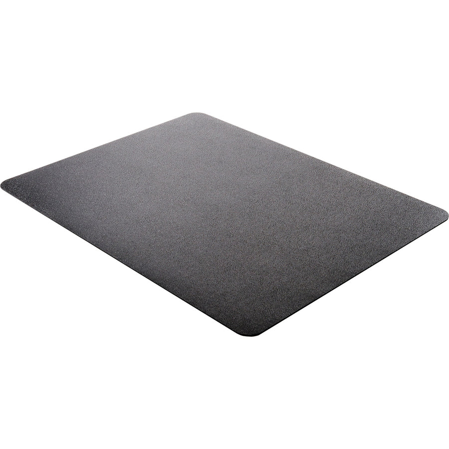 Floor, Office, Carpeted Floor, Breakroom - 60" Length x 46" Width - Rectangular - Vinyl - Black - 1 Each