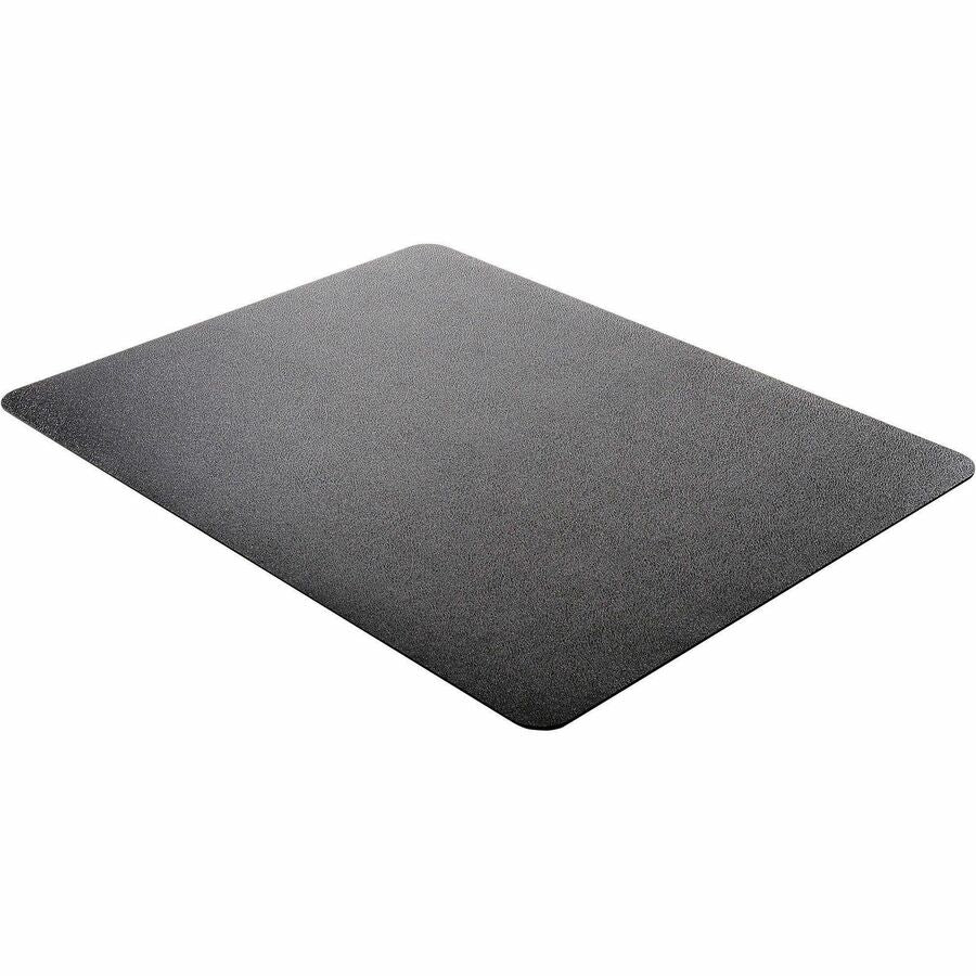 Floor, Office, Carpeted Floor, Breakroom - 60" Length x 46" Width - Rectangular - Vinyl - Black - 1 Each