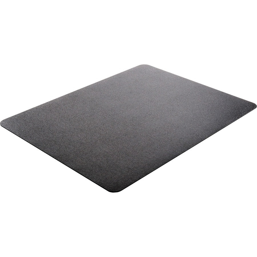 Deflecto Black EconoMat for Hard Floors - Hard Floor, Office, Carpeted Floor, Breakroom - 60" Length x 46" Width - Rectangular - Vinyl - Black - 1 Each