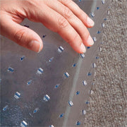 Pile Carpet - 60" Length x 46" Width - Rectangular - Vinyl - Clear - 1 Each