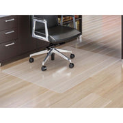 Lorell Oversized Chairmat - Hard Floor - 60" Width x 60" Depth - Square - Polycarbonate - Clear - 1 Each
