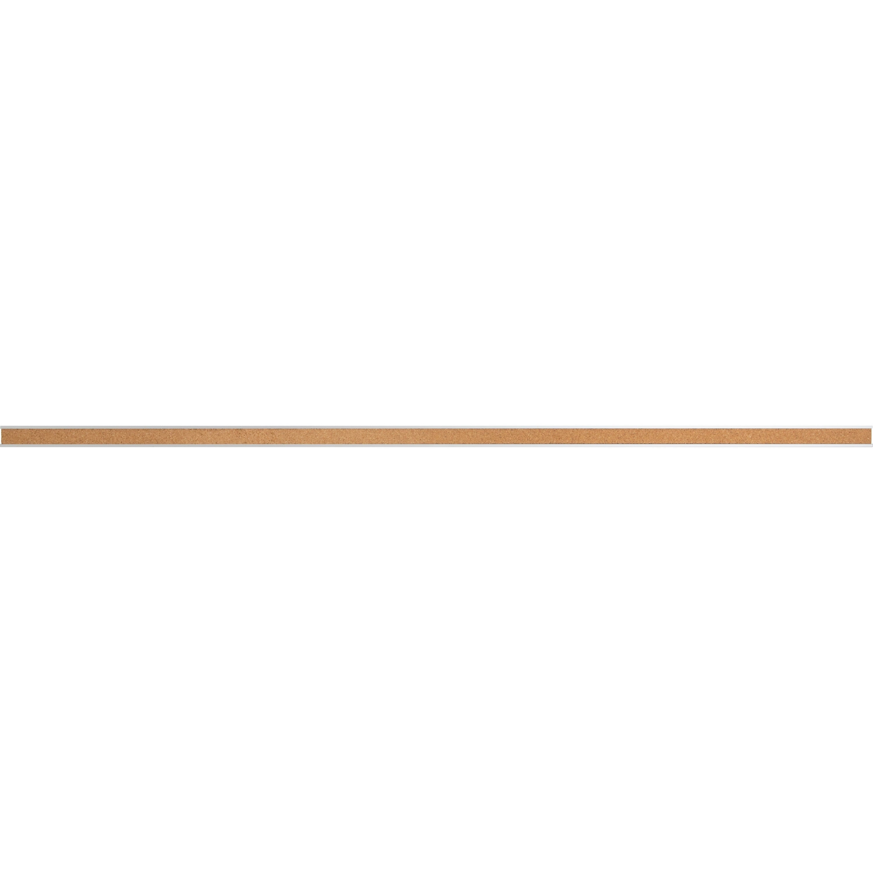Lorell Cork Strip Bulletin Bar - 36" Board Width - Cork Surface - Self-healing, Fade Resistant, Self-sealing - Anodized Aluminum Frame - 1 Each