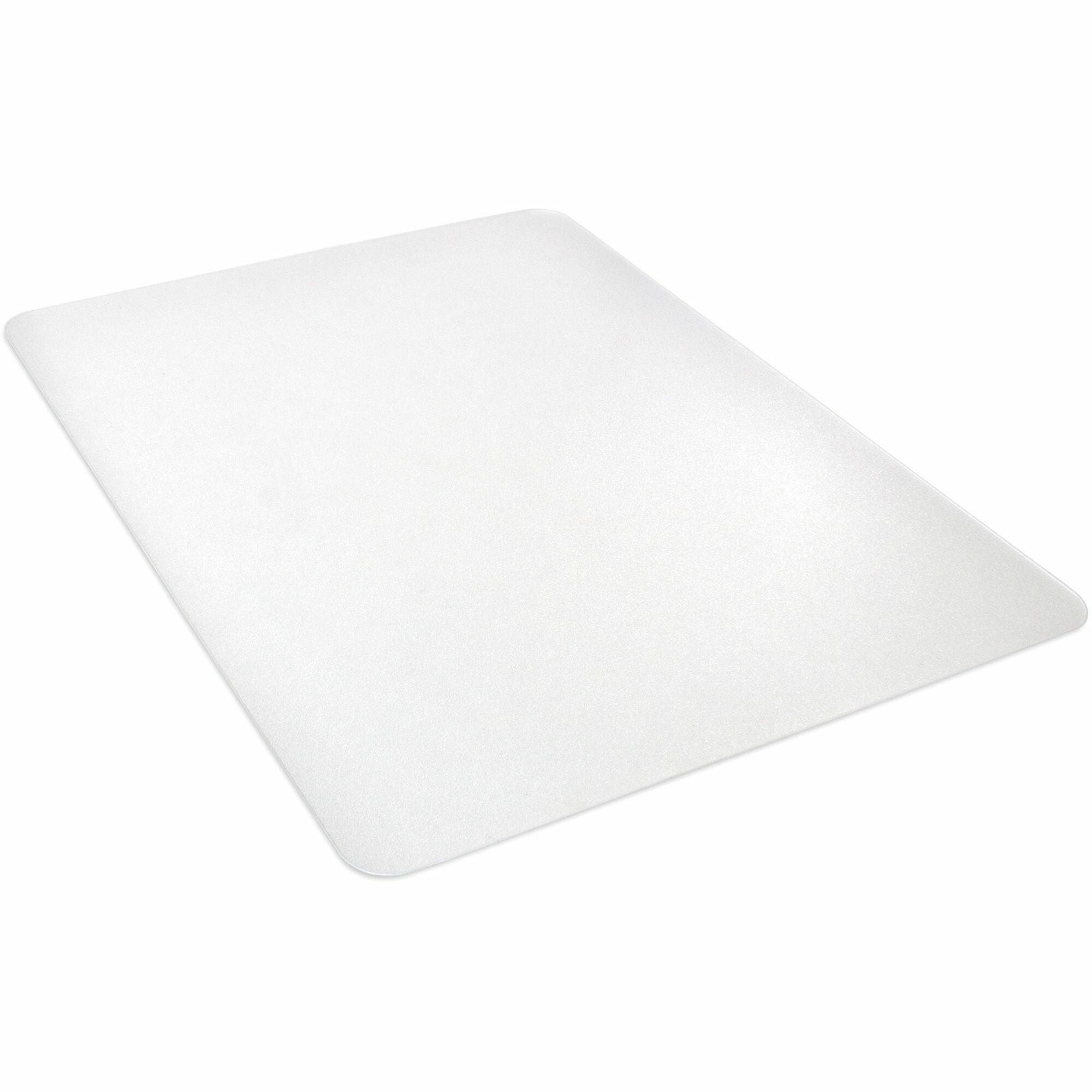 Lorell Big & Tall Chairmat - Hard Floor, Vinyl Floor, Tile Floor, Wood Floor - 48" Length x 36" Width x 0.133" Thickness - Rectangular - Polycarbonate - Clear - 1 Each