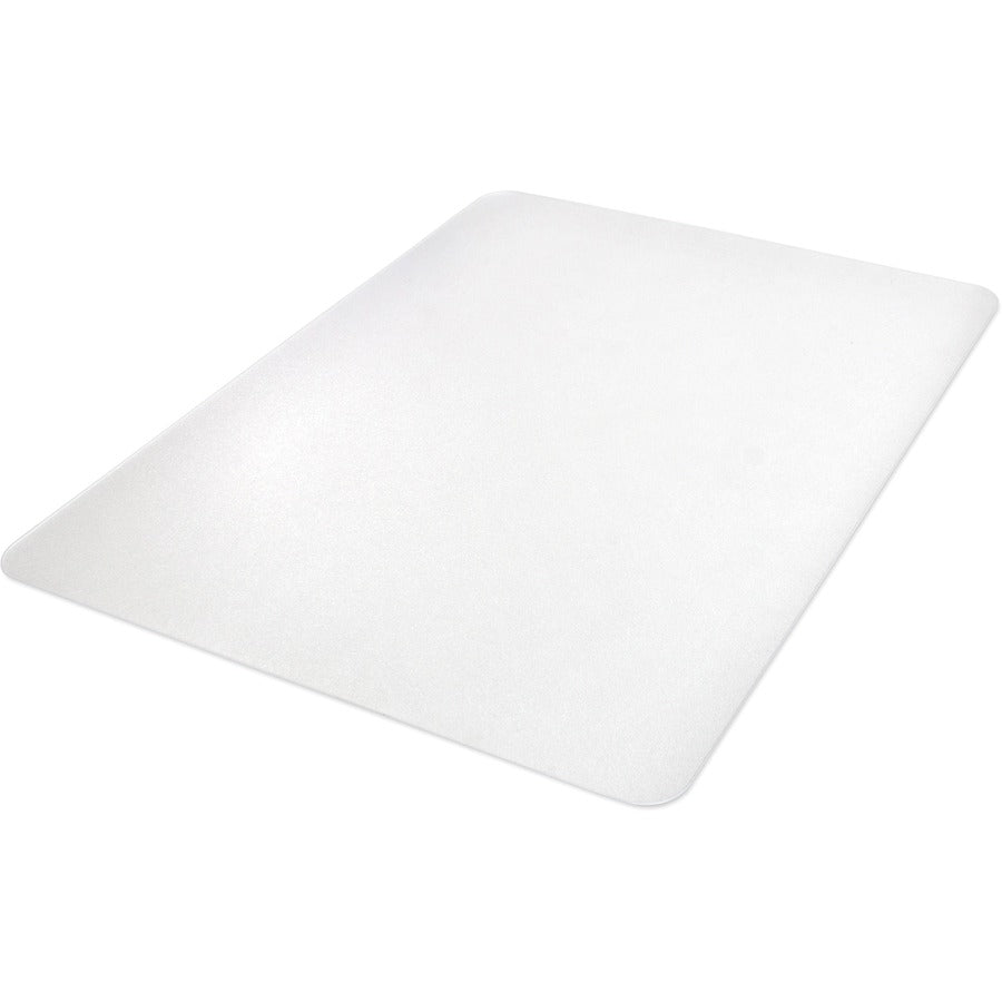 Lorell Big & Tall Chairmat - Hard Floor, Vinyl Floor, Tile Floor, Wood Floor - 53" Length x 45" Width x 0.133" Thickness - Rectangular - Polycarbonate - Clear - 1 Each