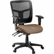 Lorell ErgoMesh Series Managerial Mid-Back Chair - Malted Seat Color - Fabric Seat Material - Black Back Color - Black Frame Color - 5-star Base - 1 Each