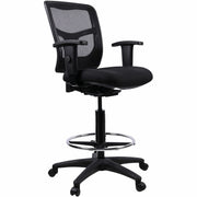Lorell Ratchet Back Mesh Mid-Back Stool