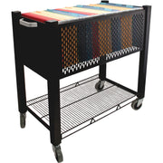 4 Casters - 2.75" Caster Size - Steel - 27" Width x 14" Depth x 28" Height - Black - 1 Each