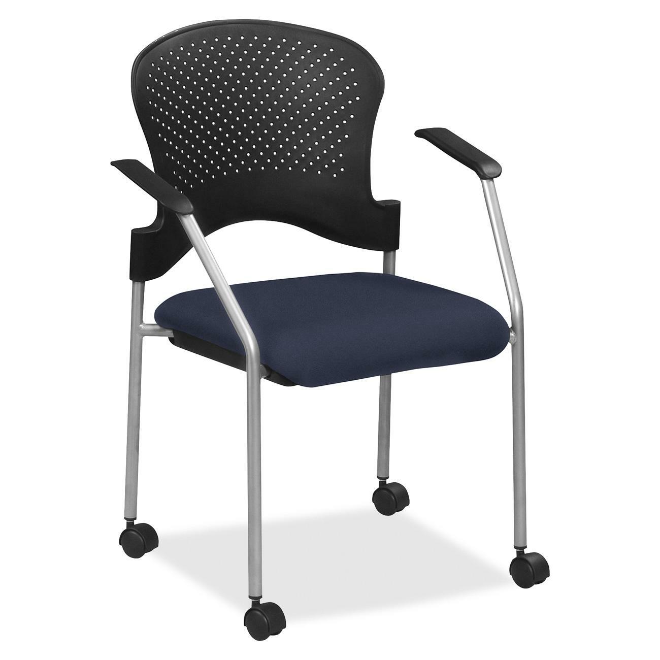 Eurotech breeze FS8270 Stacking Chair - Periwinkle Seat Color - Fabric Seat Material - Periwinkle Back Color - Gray Frame Color - Steel Frame Material - Four-legged Base - Insight Periwinkle Blue - 1 Each