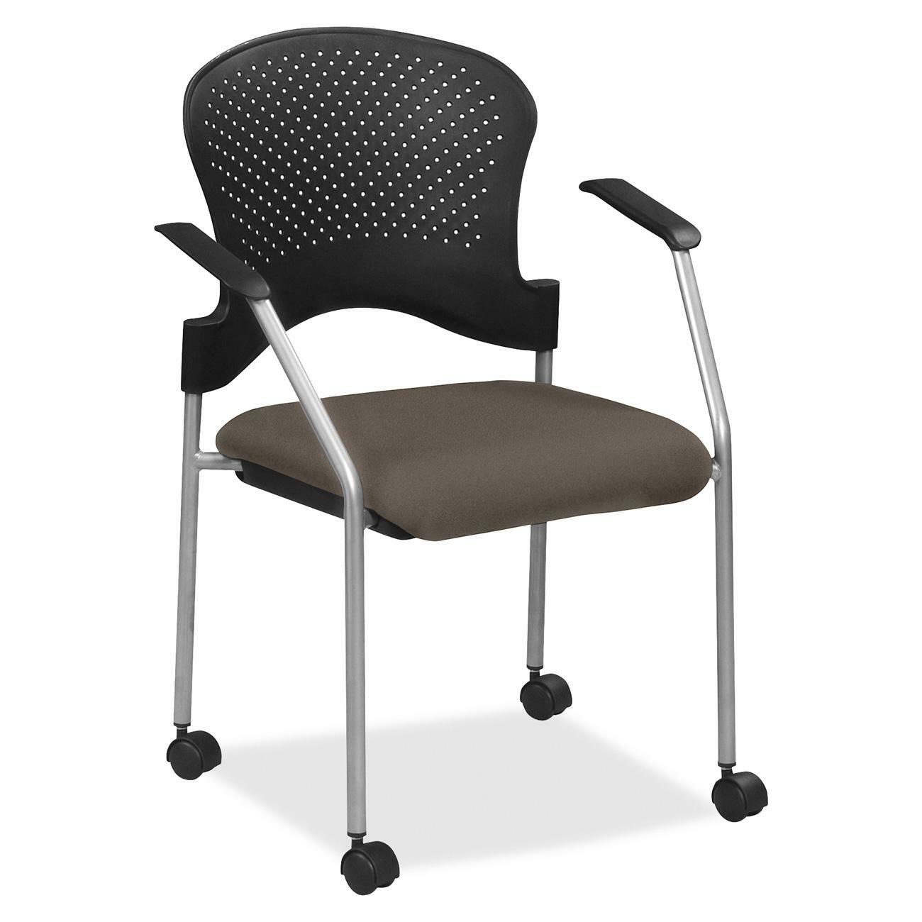 Eurotech breeze FS8270 Stacking Chair - Stonewall Seat Color - Fabric Seat Material - Stonewall Back Color - Gray Frame Color - Steel Frame Material - Four-legged Base - Shire Stonewall - 1 Each