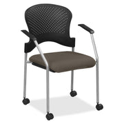 Eurotech breeze FS8270 Stacking Chair - Stonewall Seat Color - Fabric Seat Material - Stonewall Back Color - Gray Frame Color - Steel Frame Material - Four-legged Base - Shire Stonewall - 1 Each