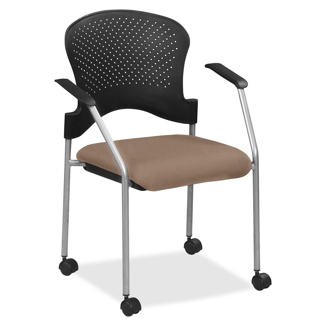 Eurotech breeze FS8270 Stacking Chair - Malted Seat Color - Fabric Seat Material - Malted Back Color - Gray Frame Color - Steel Frame Material - Four-legged Base - Fuse Malted - 1 Each