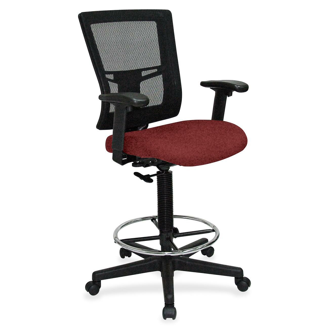 Lorell Mesh Back Drafting Stool - Expo Festive Seat Color - Black Frame Color - 1 Each