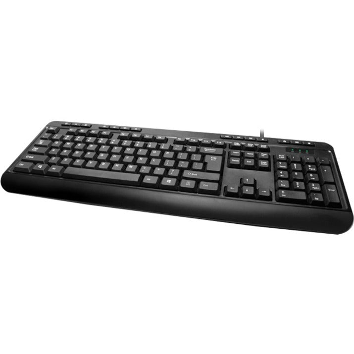 Cable Connectivity - PS/2 Interface - 104 Key(s) - Media Player, Volume Down, Volume Up, Mute, Play/Pause, Previous Track, Next Track, Stop, My Computer, Search, Calculator, ... Hot Key(s) - English (US) - Computer - PC - Membrane Keyswitch - Black