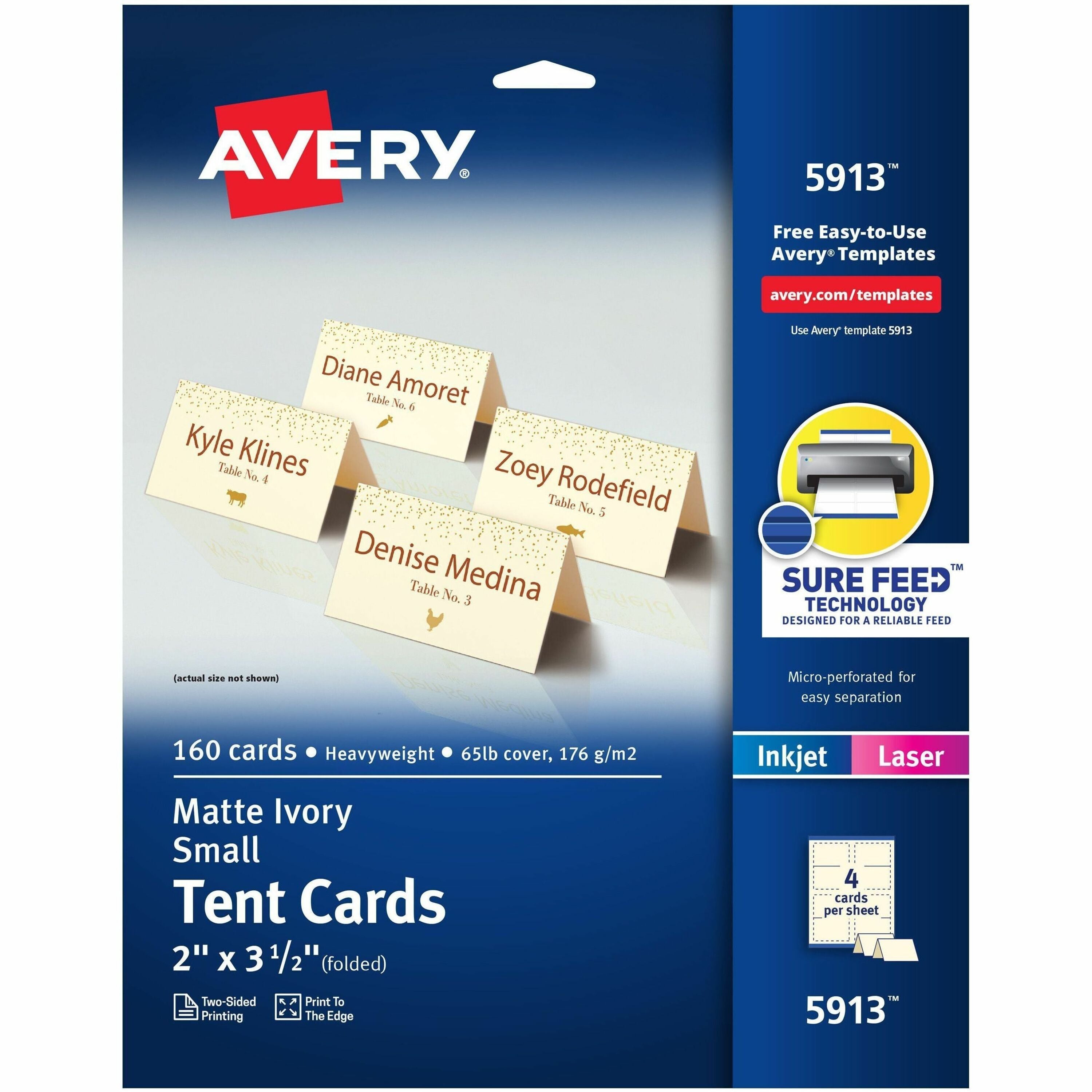 Avery&reg; Sure Feed Tent Cards