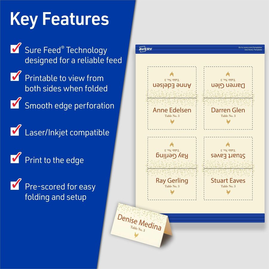 Avery&reg; Sure Feed Tent Cards