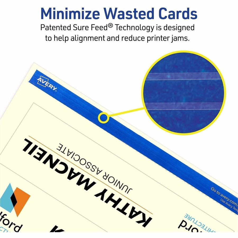Avery&reg; Sure Feed Embossed Tent Cards
