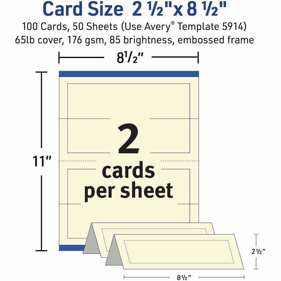 Avery&reg; Sure Feed Embossed Tent Cards