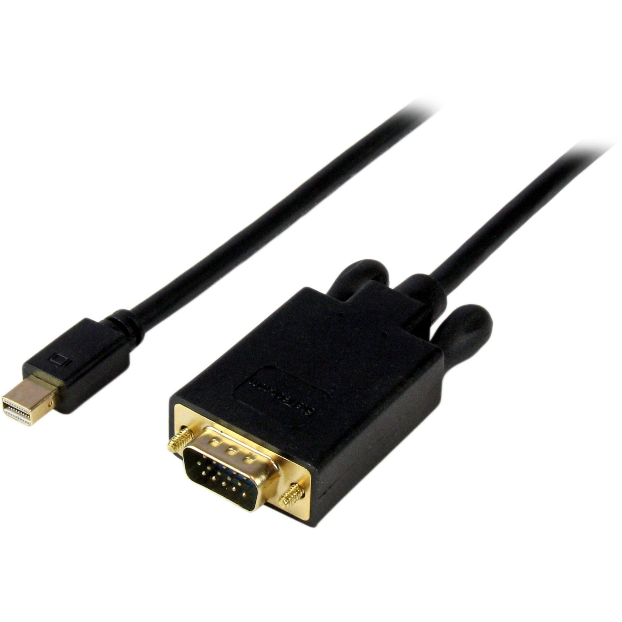 StarTech.com Mini DisplayPort to VGA Video Cable Adapter, 10 ft, Black, 1 Each