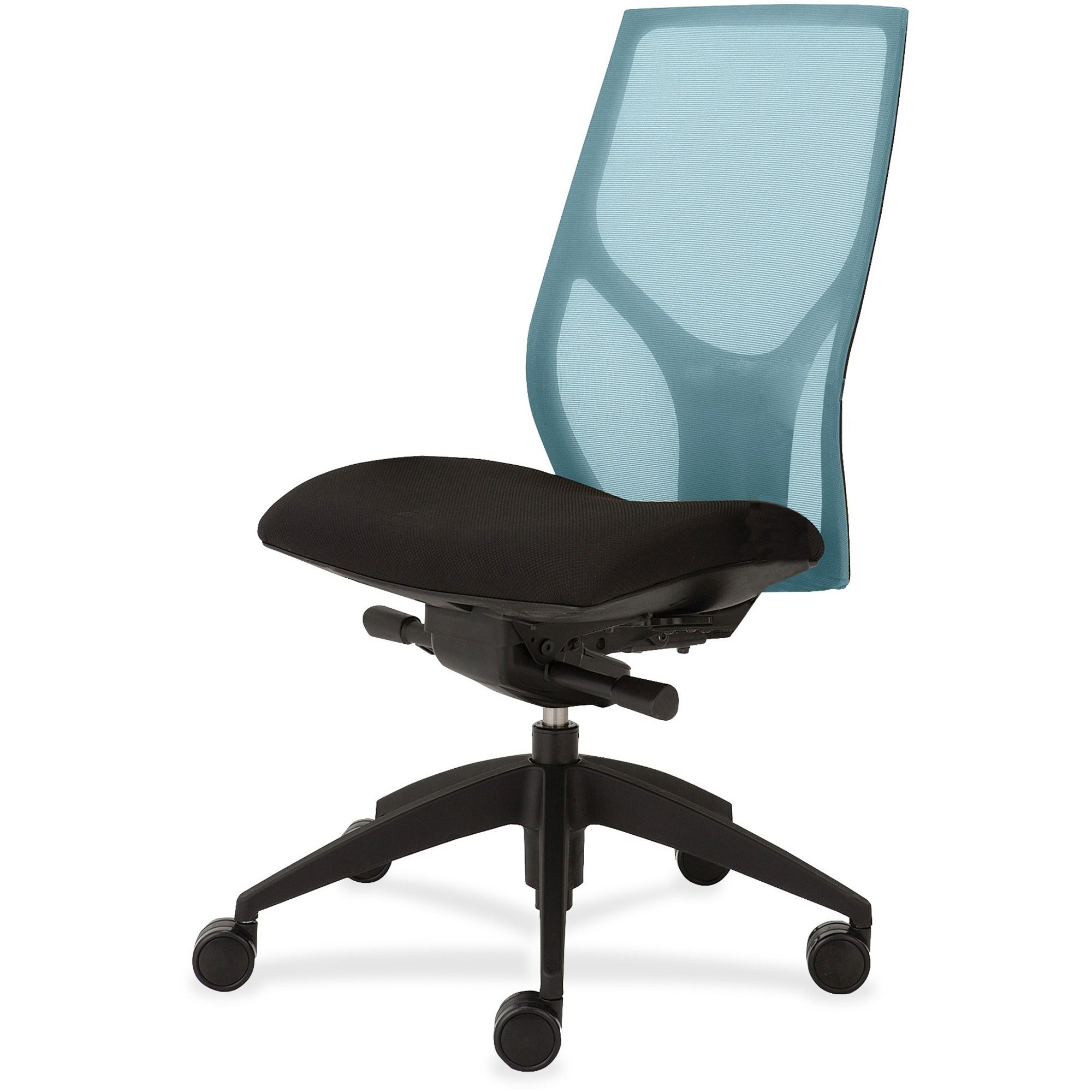 9 to 5 Seating Vault 1460 Armless Task Chair, Black Mesh Back, Black Seat, 5-Star Base, 1 Each