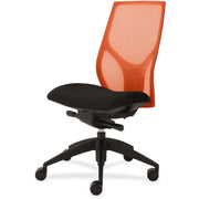 9 to 5 Seating Vault 1460 Armless Task Chair, Black Mesh Back, Onyx Fabric Seat, 5-Star Black Base, Adjustable Height and Depth, 20" Wide Seat, 1 Each