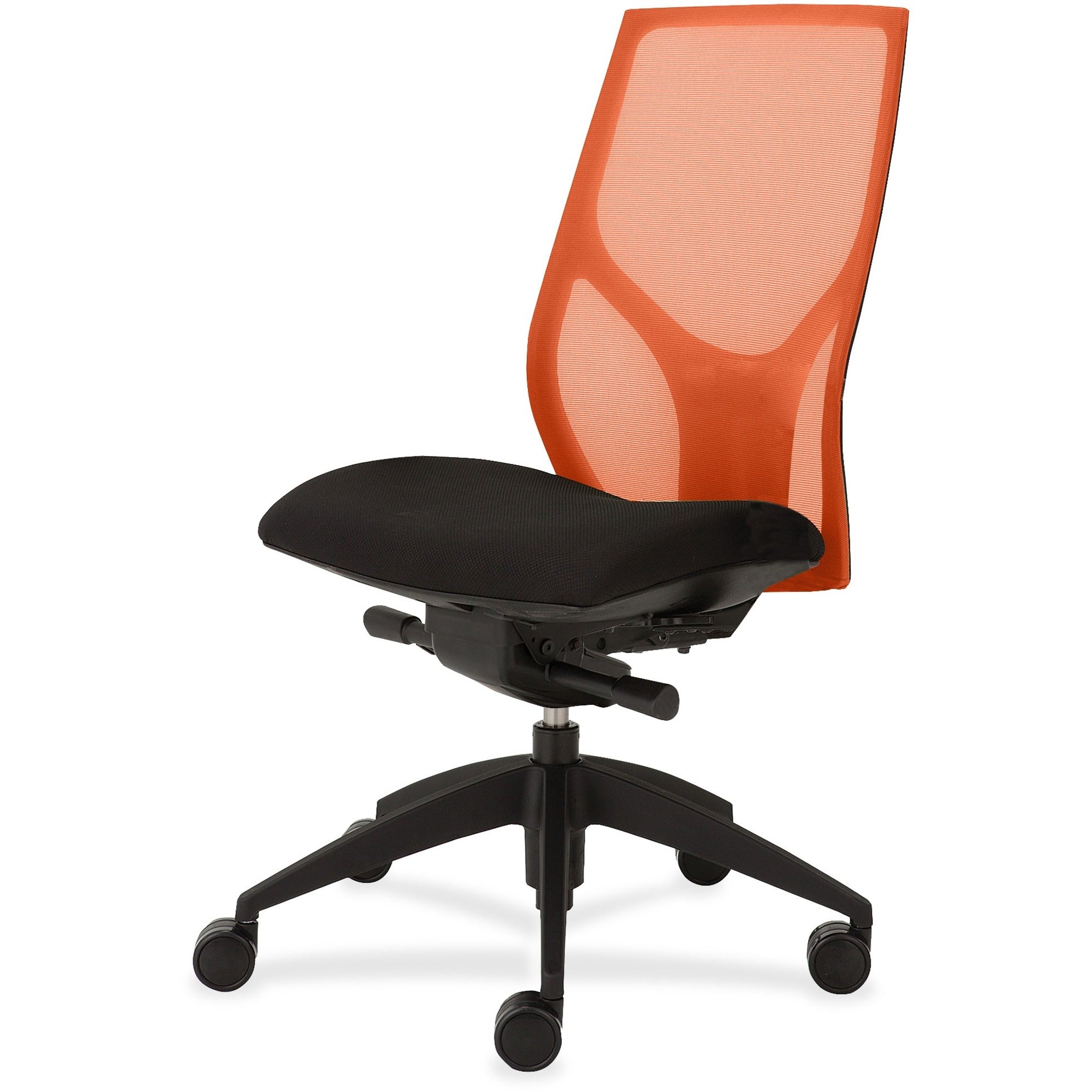 9 to 5 Seating Vault 1460 Armless Task Chair, Black Mesh Back, Onyx Fabric Seat, 5-Star Black Base, Adjustable Height and Depth, 20" Wide Seat, 1 Each