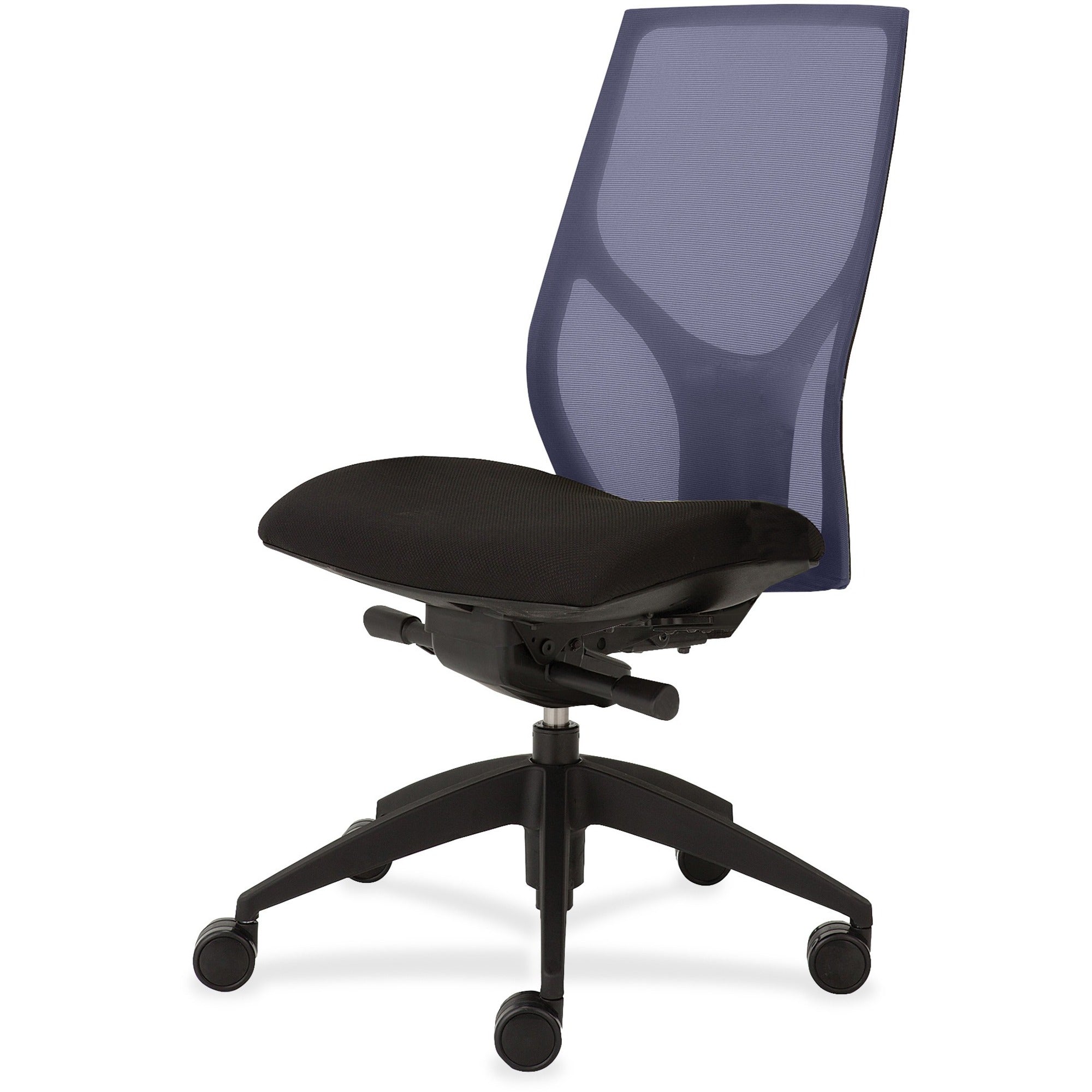9 to 5 Seating Vault 1460 Armless Task Chair, Black Mesh Back, Black Seat, 5-Star Base, Adjustable Height and Depth, 1 Each