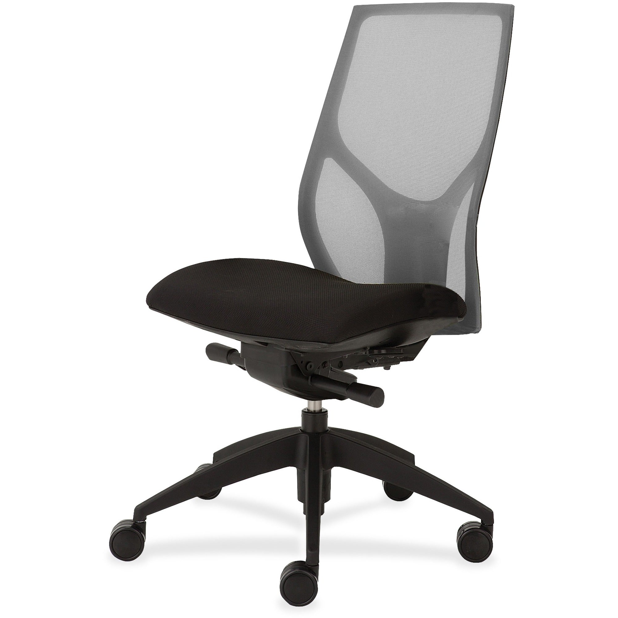 9 to 5 Seating Vault 1460 Armless Task Chair, Black Mesh Back, Black Seat, 5-Star Base, 1 Each