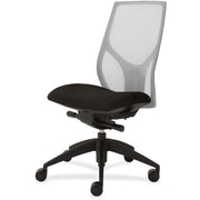 9 to 5 Seating Vault 1460 Armless Task Chair, Black Mesh Back, Black Onyx Fabric Seat, 5-Star Base, Adjustable Height and Depth, 1 Each