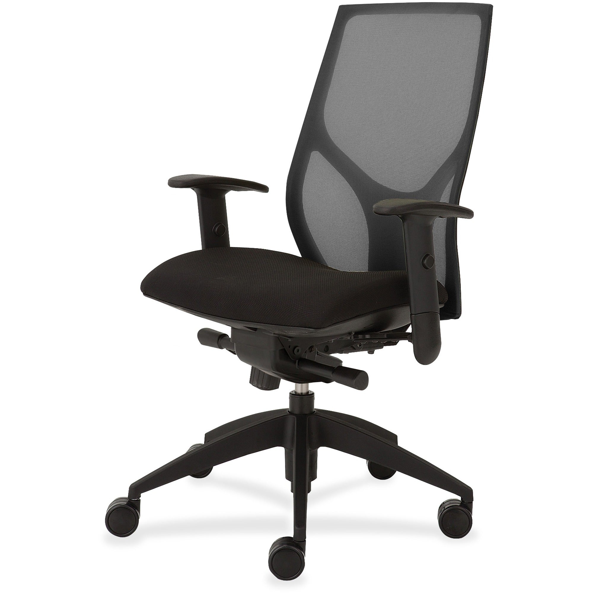 9 to 5 Seating Vault 1460 Task Chair, Black Mesh Back, Adjustable Arms, 5-Star Black Base, 20" Wide Seat, 1 Each