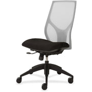 9 to 5 Seating Vault 1460 Armless Task Chair, Black Mesh Back, Onyx Fabric Seat, 5-Star Black Base, Adjustable Height and Depth, 1 Each
