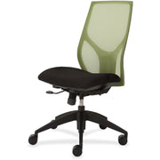 9 to 5 Seating Vault 1460 Armless Task Chair, Black Mesh Back, Onyx Fabric Seat, 5-Star Black Base, Adjustable Height and Depth, 1 Each